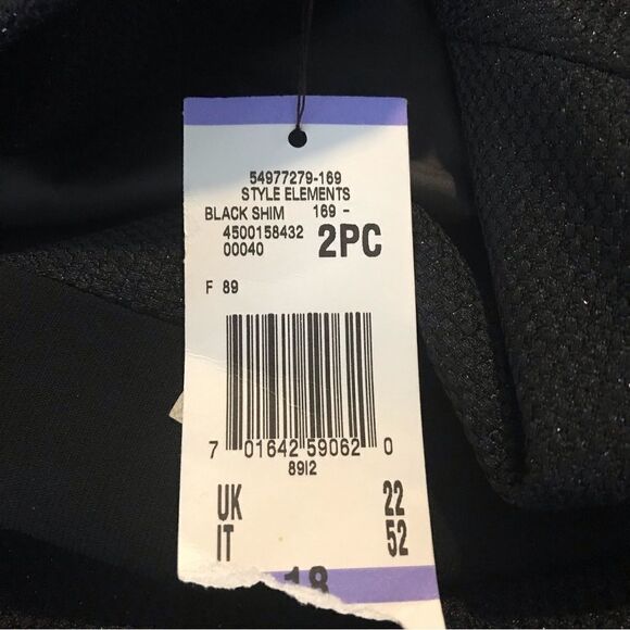 Suit Studio Blazer Women Plus Sz 18 Black Shimmer Long Sleeve Button Pockets NWT - Picture 11 of 11